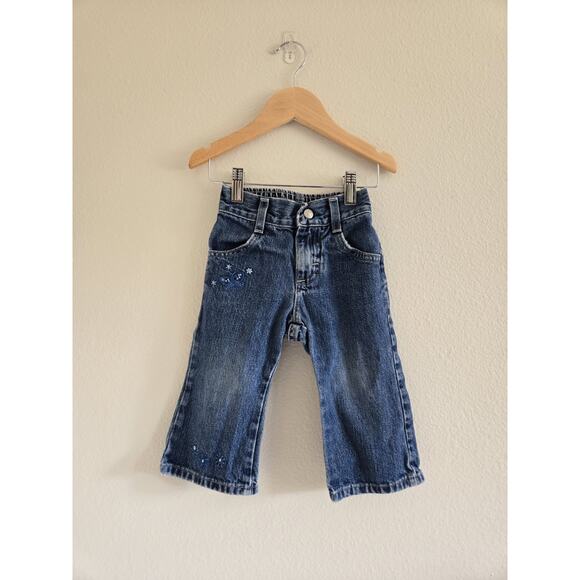 Toddler Vintage Y2K Riders Denim Floral Embroidered Jeans - Picture 5 of 5